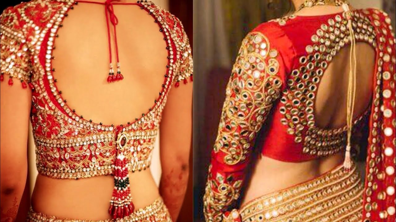 blouse back designs, back designs, bridal blouse back designs, brides blous...