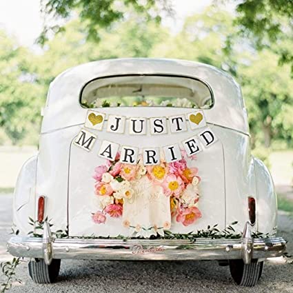 Trendy And Fun Wedding Car Decoration Ideas